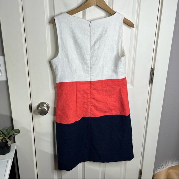 Trina Turk Miss Brady 2 Colorblock Lace Up Mini Shift Dress Size 6 - Picture 5 of 6